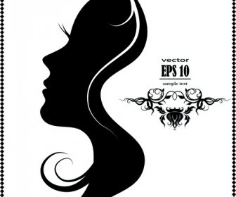 Silhouette Female Face Background
