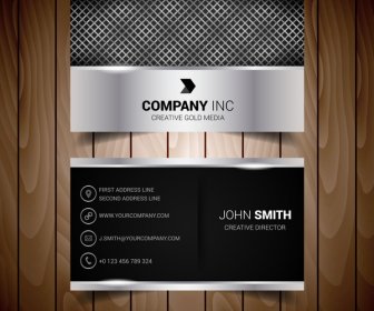 Silver Abstract Business Card