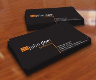 Simple Black Personal Business Card Template