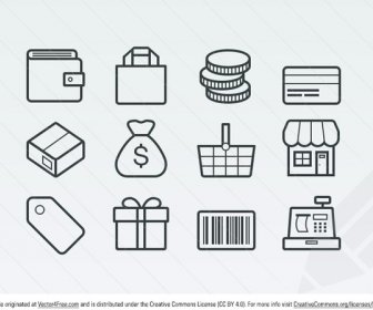 Einfache E-Commerce-icons