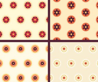 원형 패턴에 간단한 꽃