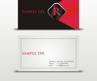 Kartu Bisnis Pola Sederhana Dengan Logo R