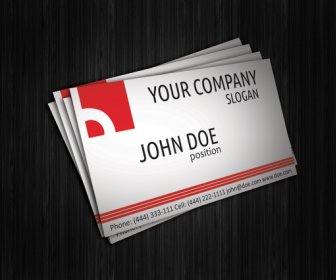 Simple Red Corporate Business Card Free Template
