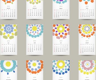 Simple15 Kalender Kartu Grafis Vektor
