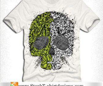Ilustración De Diseño De Cráneo Ornamento Vector Gratis Camiseta