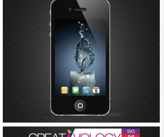 Smartphone-Werbung Hintergrund Dunkel Schwarz Bildschirm Ornament