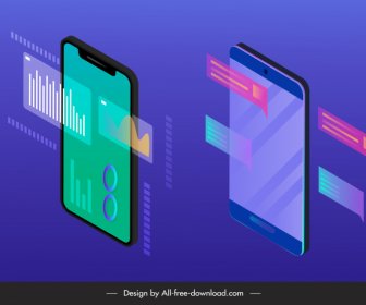 Smartphone Telefon Forex Konzept Werbung 3d Skizze