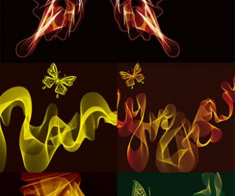 Smoke Butterfly Background Design Vector