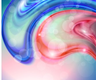 Smooth Blue And Red Wave Abstract Background
