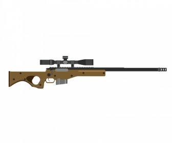 sniper rifle icon flat modern sketch