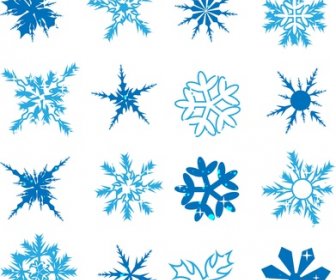 Snowflake Collection Elements Vector