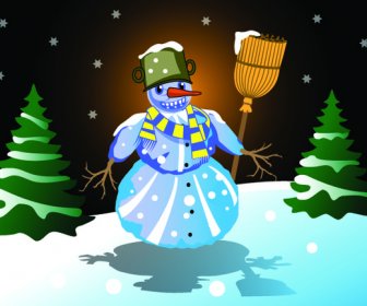 雪だるまの無料ベクター画像