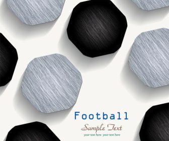 Sepak Bola Latar Belakang Hitam Putih Poligon Bentuk Dekorasi