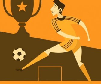 Calcio Banner Giocatore Maschio Tazza Testi Decorazione