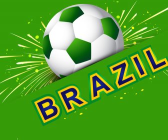 Calcio Bella Trama Con Sfondo Di Colori Del Brasile