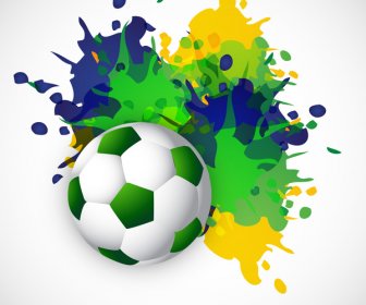 Футбол красивая текстура с Бразилия цветов гранж-фон заставки