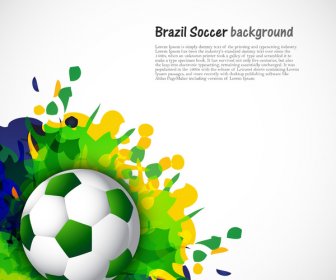 Football Belle Texture Avec Fond De Splash Brésil Couleurs Grunge