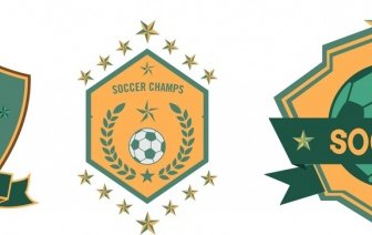 Logo Del Club Di Calcio Serie Star Palla Nastro Della Decorazione