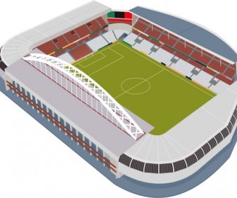 Soccer Stadium 3d Design Vector Illustration