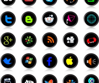 Soziales Netzwerk-Icons-Auflistung
