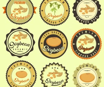 soybean seals isolation circle serrated design various decoration