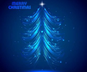 Sparkling Christmas Tree Design Vector