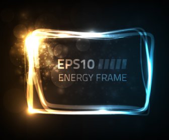Sparkling Energy Frame Vector Graphics