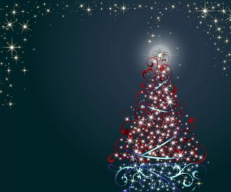 Pohon Natal Khusus Desain Elemen Vektor