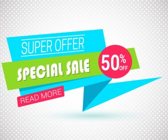 Special Sale Banner Vector Illustration With 3d Background