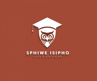 sphiwe isipho logotype flat graduated hat owl sketch