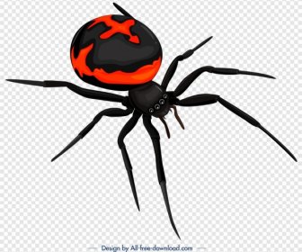 Ikon Serangga Spider Sketsa 3D Modern