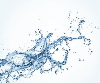 스플래시 푸른 물 벡터 배경