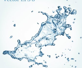 Priorità Bassa Di Vettore Blu Acqua Splash