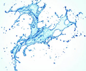 スプラッシュ ブルー水のベクトルの背景