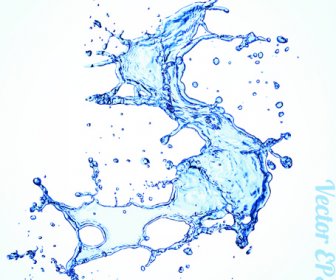 Splash Blue Water Vector Background