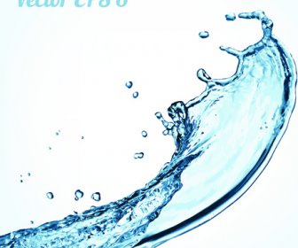 Fondo De Vector De Agua Azul Splash