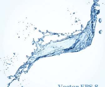 Fondo De Vector De Agua Azul Splash