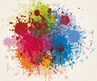 Splashed Colors Vector Graphic