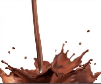 チョコレートベクターのしぶき