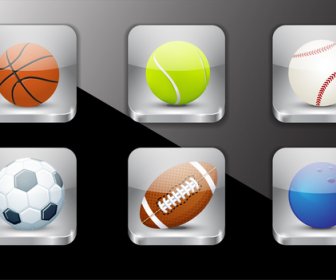 Sport Ball Icons Set