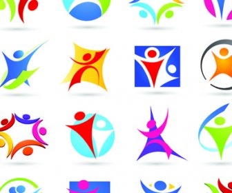 спортивные элементы логотип и иконка Векторный
