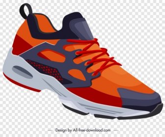 Sepatu Olahraga Template Desain Modern Yang Penuh Warna