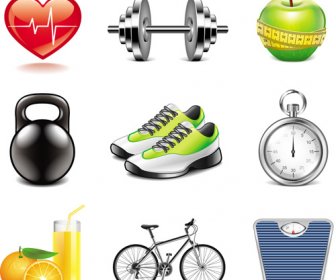 Iconos De Fitness Y Deportes