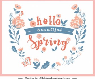 Spring Decorative Banner Classical Floral Design
