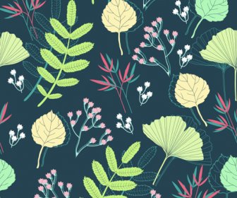 Spring Leaf And Flower Seamless Pattern Vector