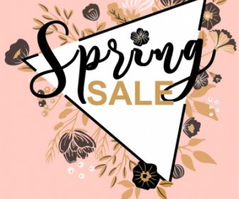 Spring Sale Poster Template Classical Handdrawn Botany Decor