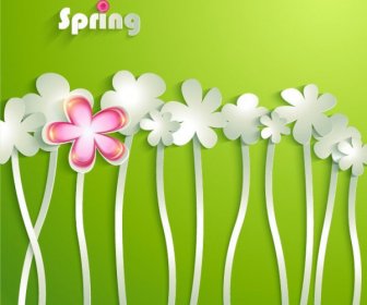 Spring Style Paper Flower Vector