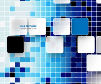 Square And Mosaics Shiny Background Vector