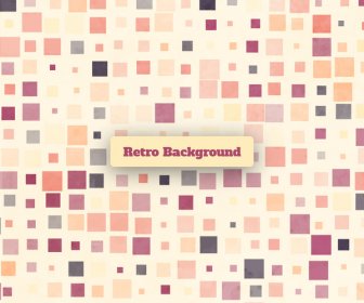 Square Dot Retro Background