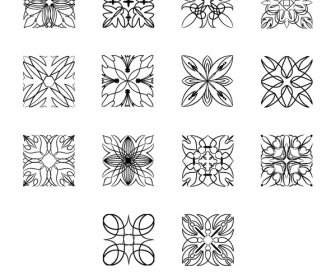 Square Ornaments Vector Pack